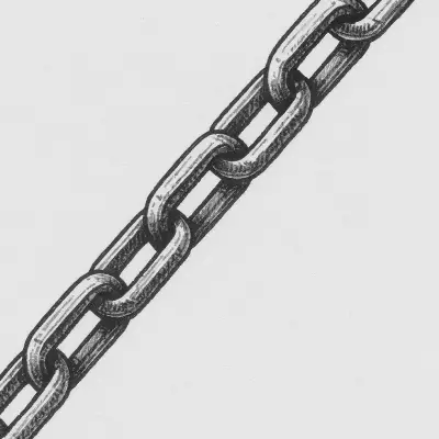 Close-up of a silver men's cable chain featuring classic oval links connected in a simple, timeless design.