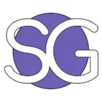 Savvy Guy logo icon with white SG letters on a purple circle and black background.