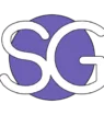 Savvy Guy logo icon with white SG letters on a purple circle and black background.