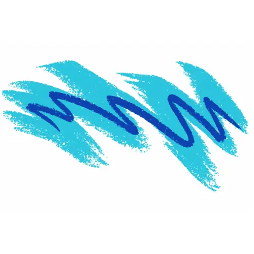 Men's 90s Clothing - Cup print Abstract teal and blue pattern resembling a vintage design often seen in men's 90s clothing.