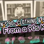 Three animals dressed in retro outfits highlight men's 90s clothing and style in a playful, nostalgic design.